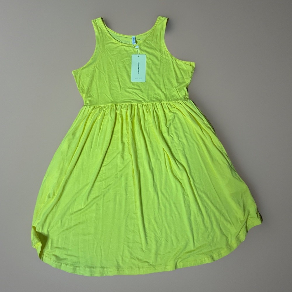 Women's‎ Yellow Sleeveless Dress By LongYuan Size Medium- New